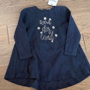 Mayoral Navy Knit Dress with Graphic